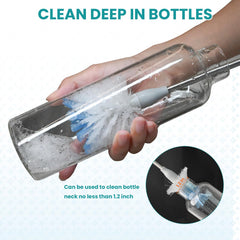 RIMAY refill with soft white side bristles protects glass surfaces from scratches