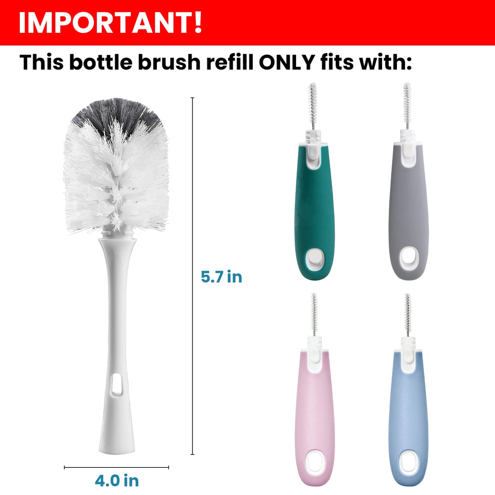 RIMAY dual-bristle design close-up showing stiff gray and soft white bristles.