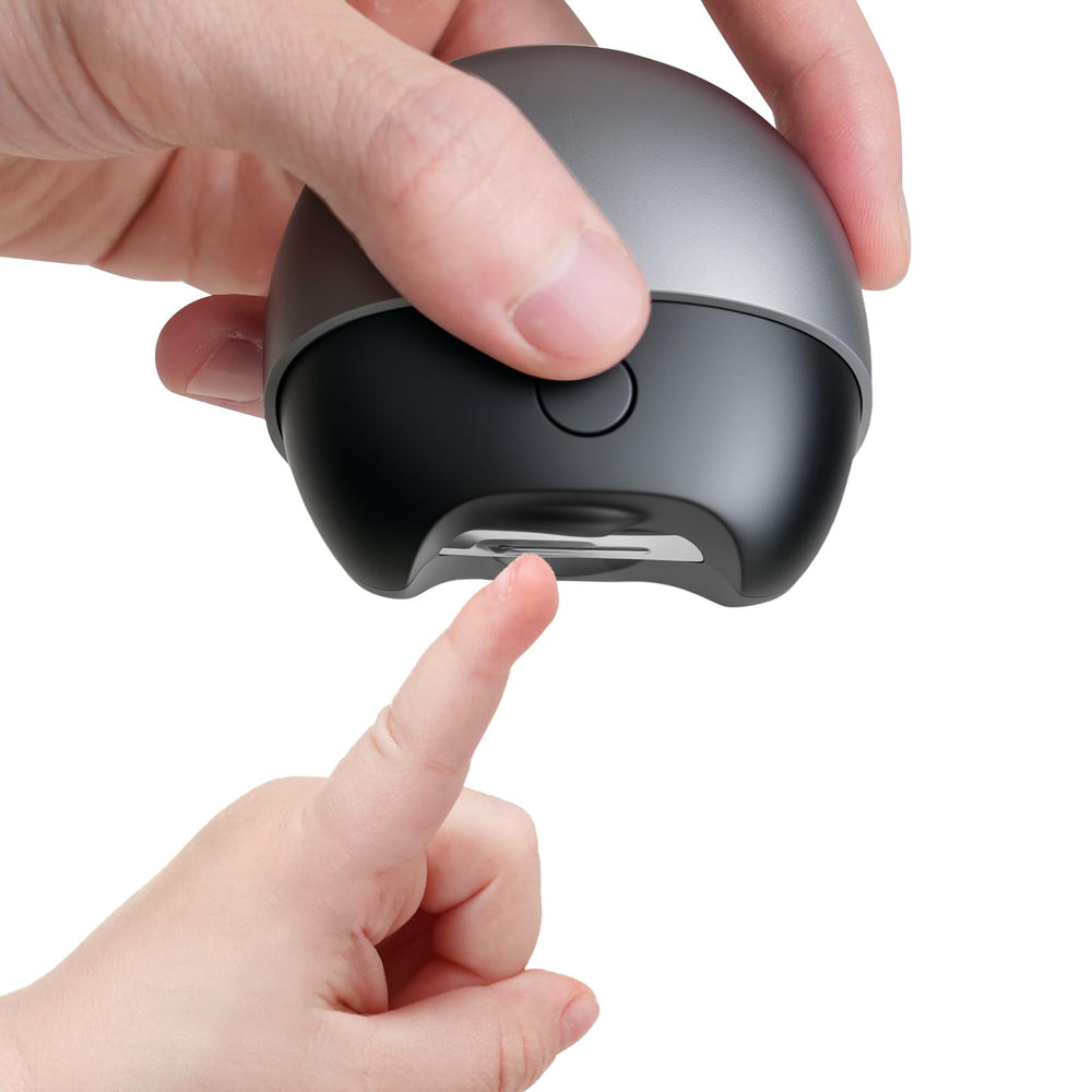 RIRC electric nail clipper featuring two-speed control for comfortable trimming.