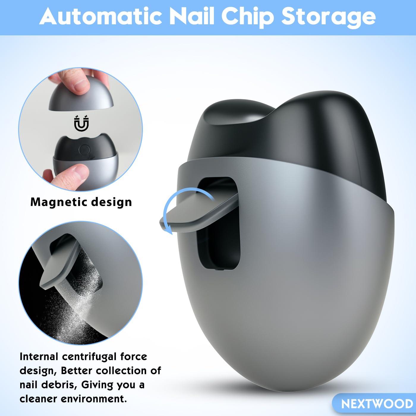 RIRC lightweight 85g nail clipper is portable and easy to carry.