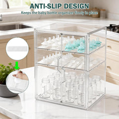 RISICULIS adjustable dividers customize space for bottles, nipples, and pump parts