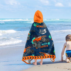 Ritiga engineering vehicle towel hooded for kids; easy on-the-go changes.