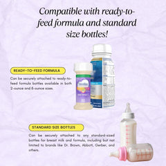River Finn Organics universal-fit nipples work with most bottle brands.