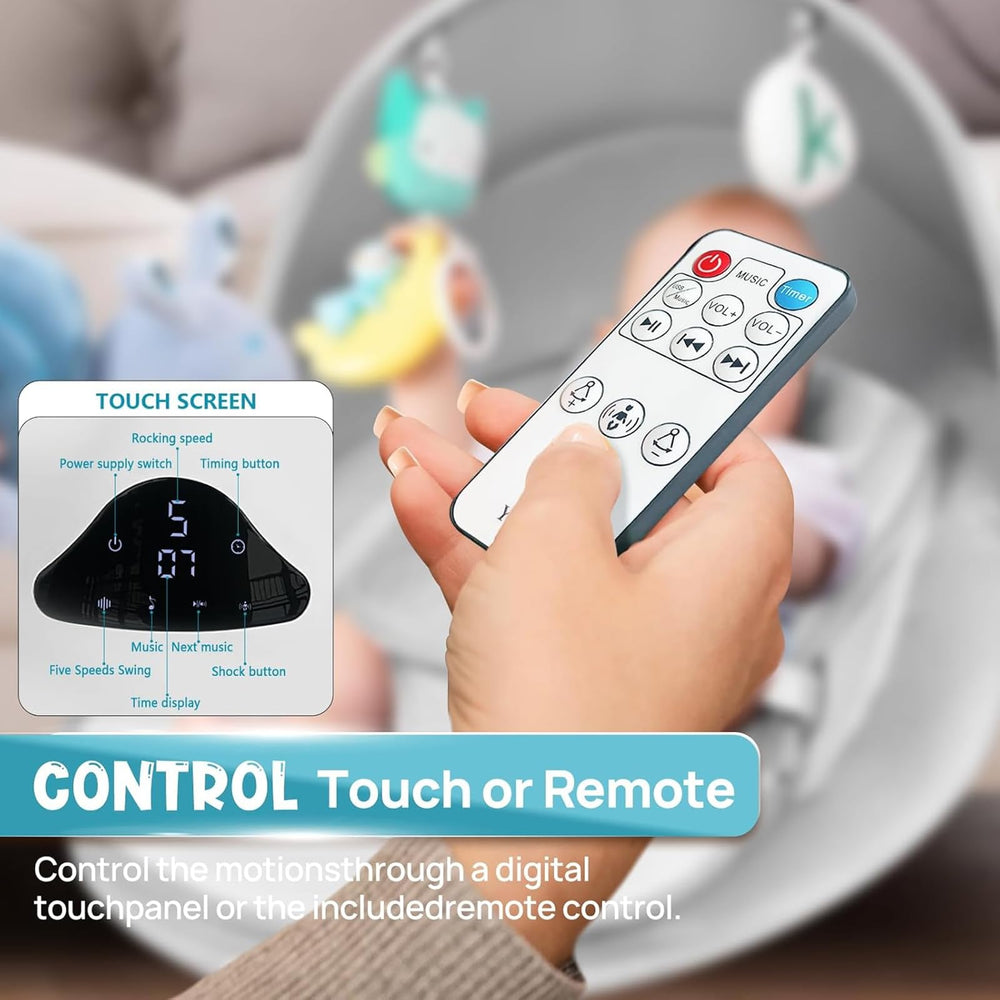 RIVIPLOU Bluetooth connectivity lets you play calming tunes