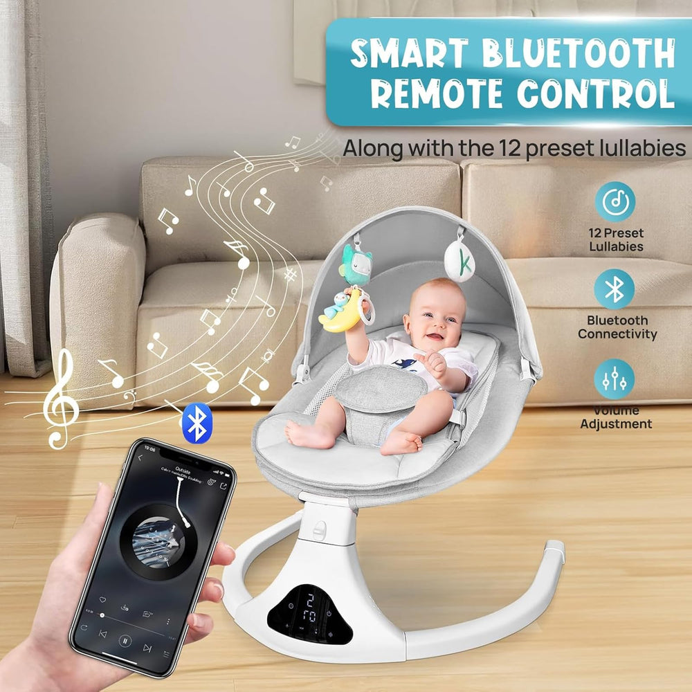 RIVIPLOU Swing offers 5 speeds to match baby's mood