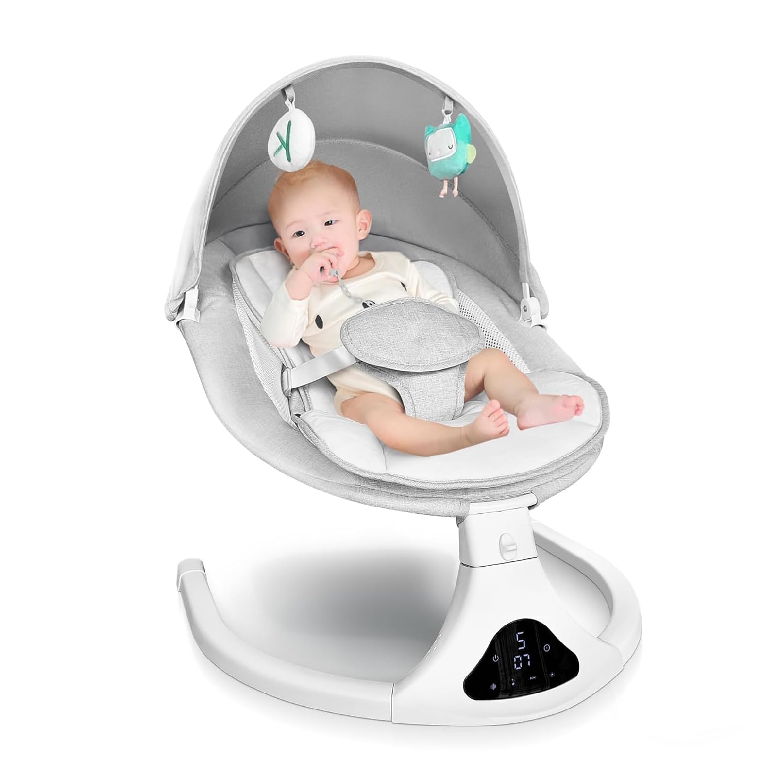 RIVIPLOU Electric Baby Swing with remote control for convenient soothing sessions