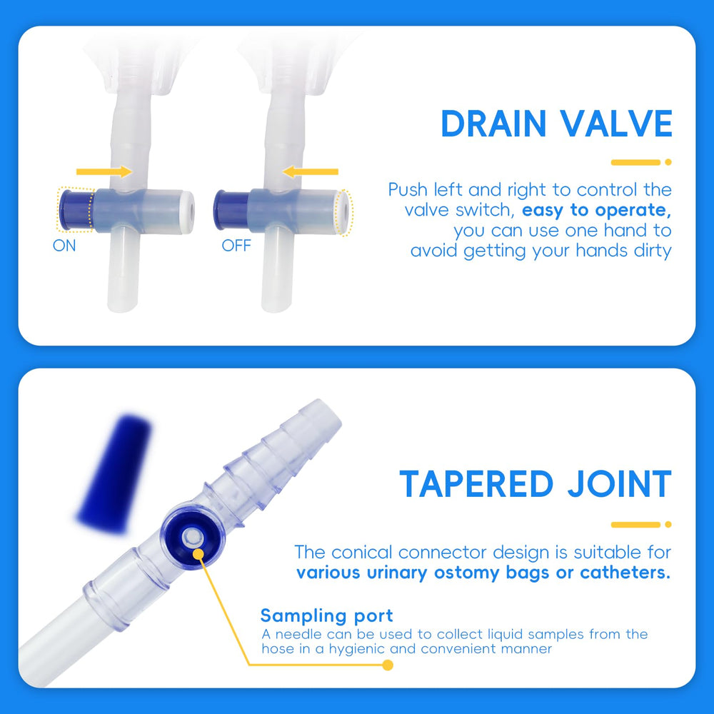 RLOVAL catheter bag 2000 ml capacity supports extended use.
