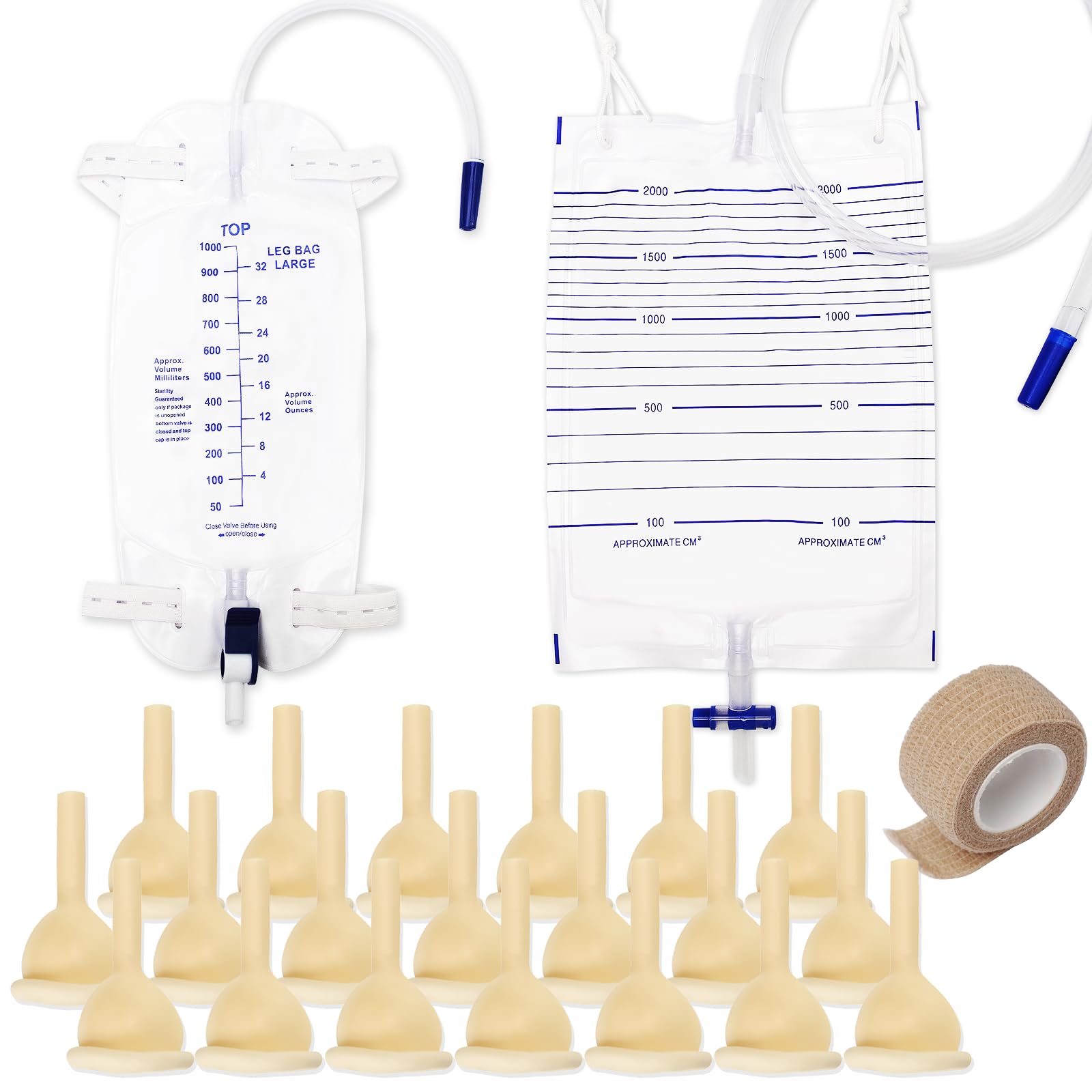 RLOVAL external catheter for men with latex sheaths for quick wear and comfort.