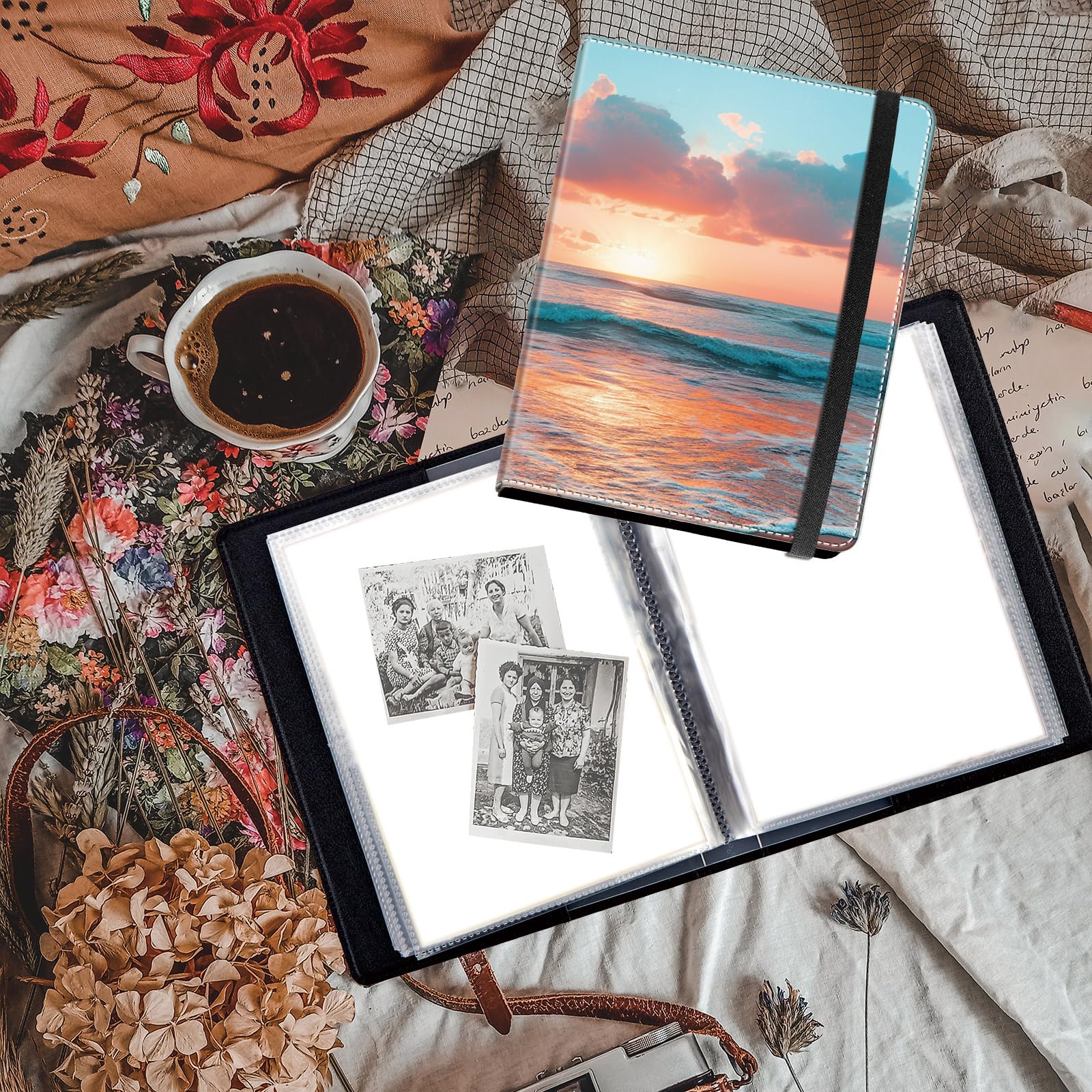 RMJKXQZG large capacity album holds up to 120 photos, great for travel memories