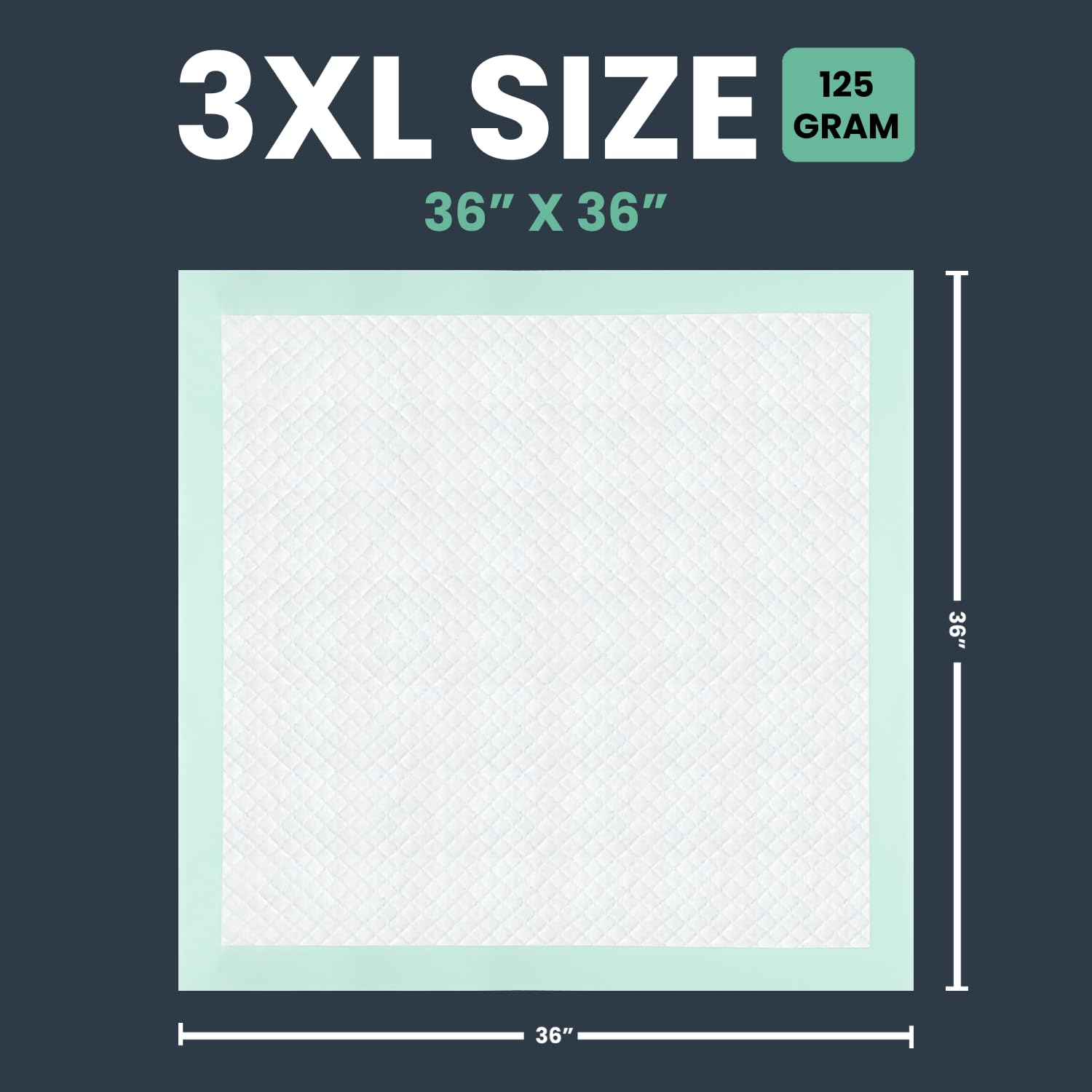 RMS BRANDS 36x36 quilted top detail keeps skin comfortable while protecting surfaces.