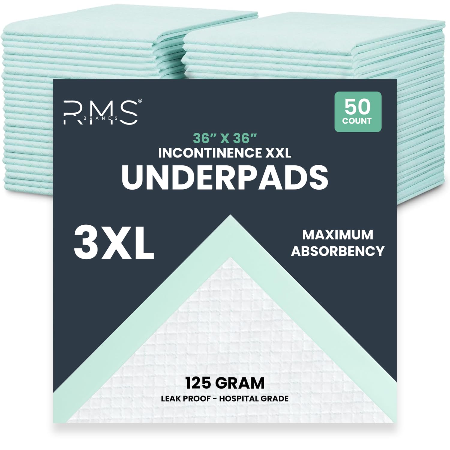 RMS BRANDS underpads suitable for seniors, kids, and pets in daily use.