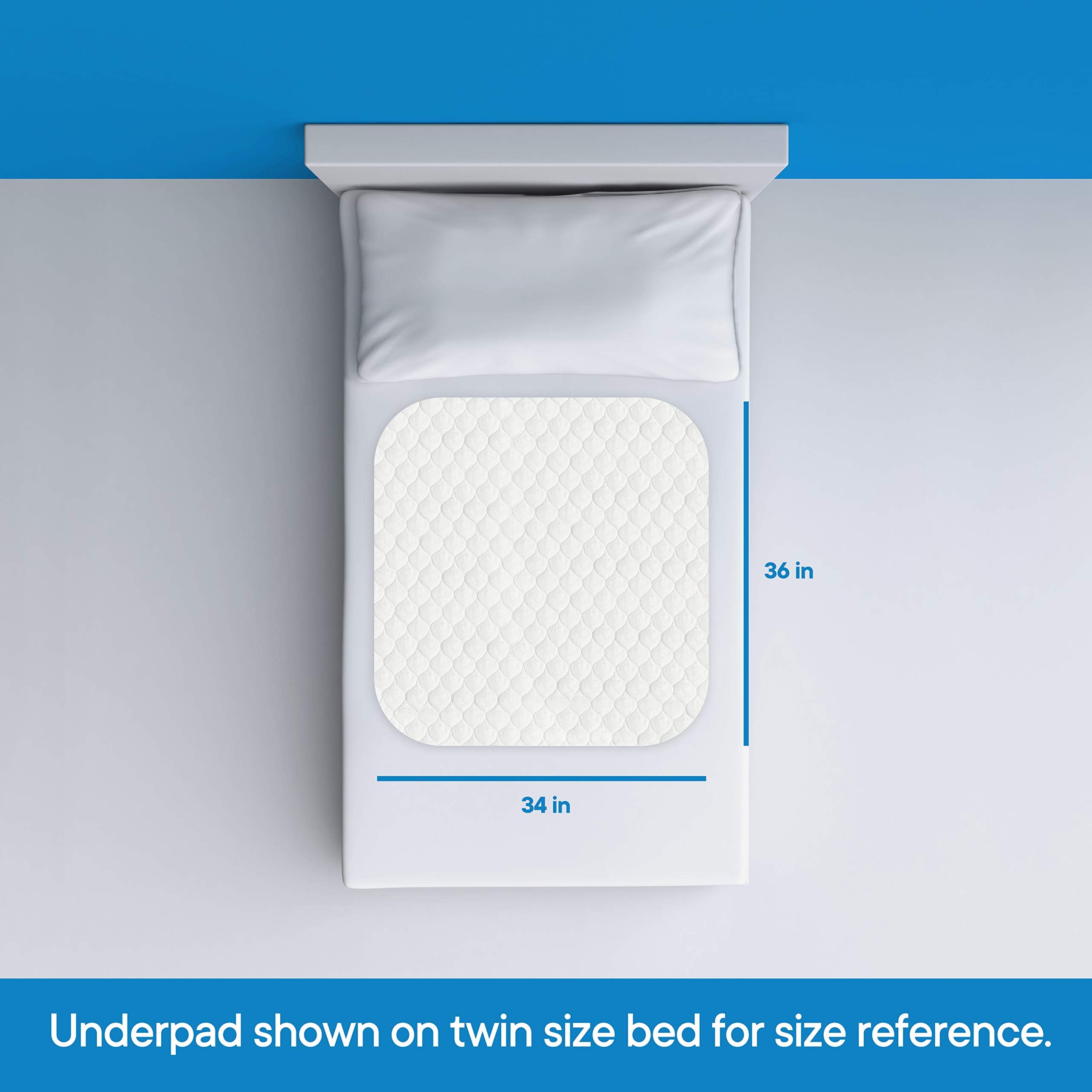 RMS Ultra Soft bed pad waterproof back layer prevents leaks.