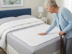 RMS Ultra Soft bed pad showing quilted top layer for sensitive skin relief.