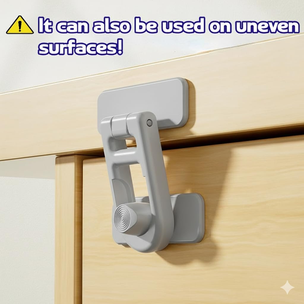 ROAESTKE baby-proofed kitchen scene shows peace of mind and organized storage.