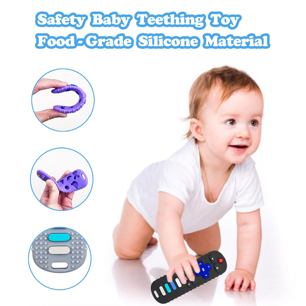 ROBBEAR easy-grip teether helps little hands hold securely for play.