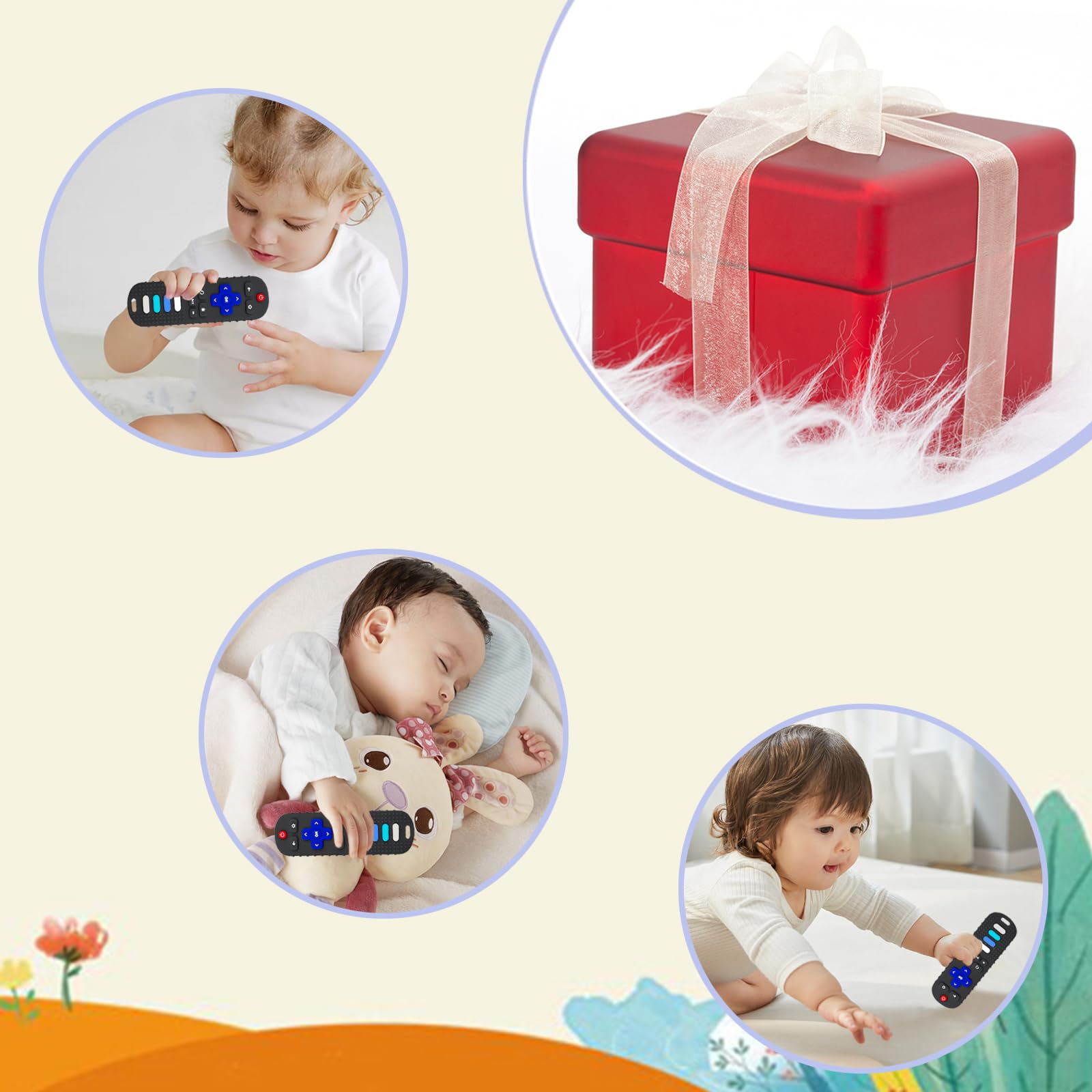 ROBBEAR colorful design captures baby attention and supports independent exploration.