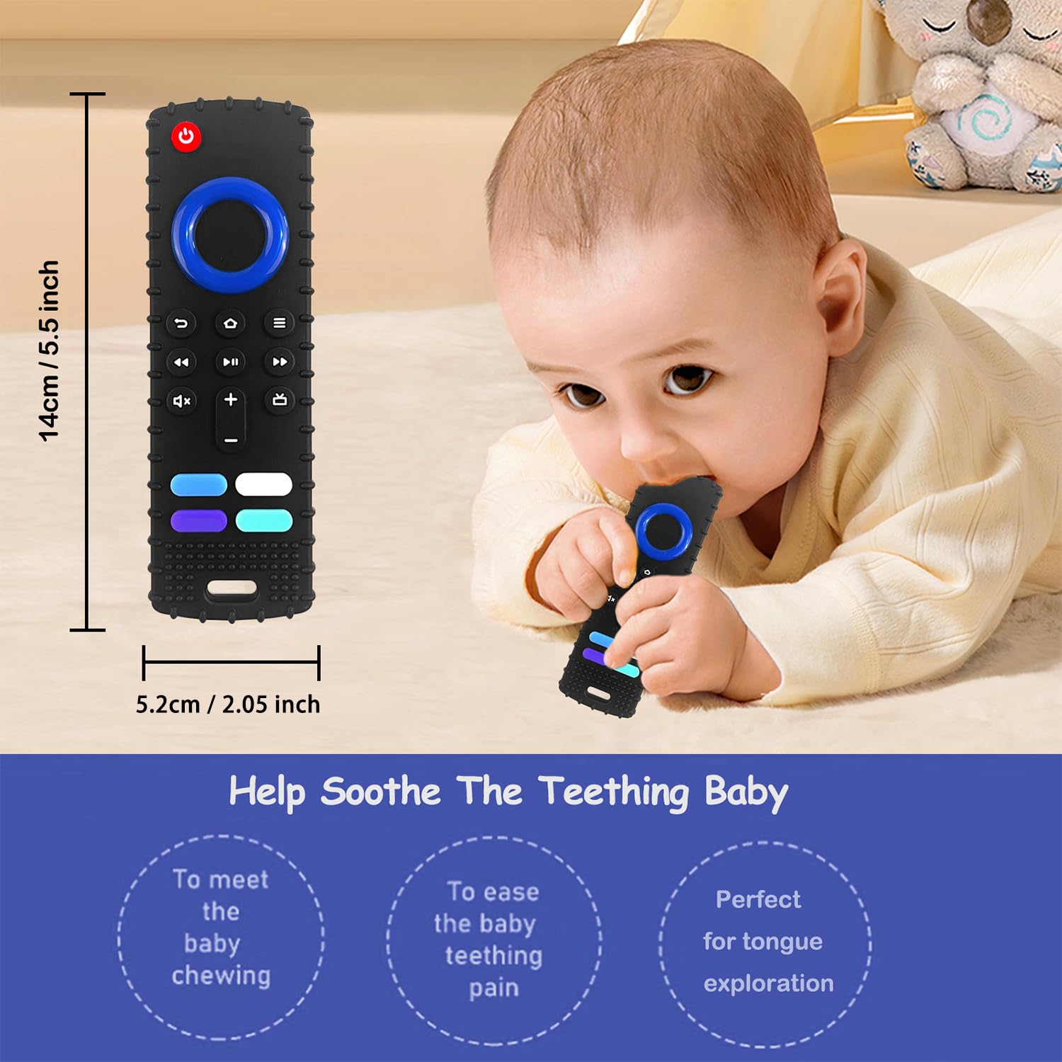 ROBBEAR BPA-free silicone ensures safe teething fun for babies