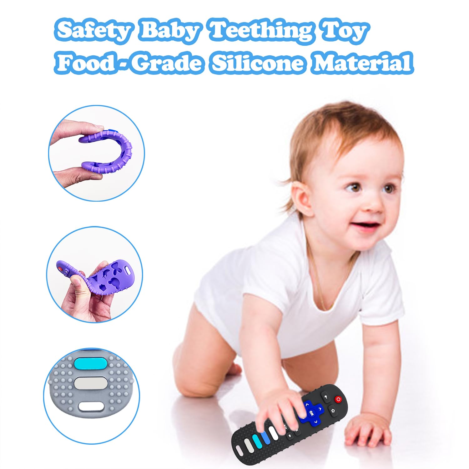 ROBBEAR freezer-safe teether can be cooled for extra comfort.