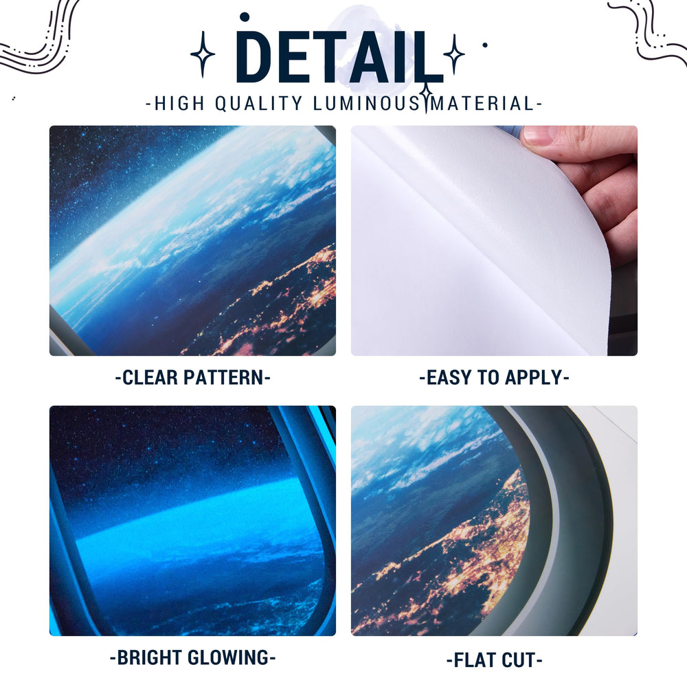 Robmoda 8.26 by 11.6-inch space sticker in blue adds compact cosmic detail.