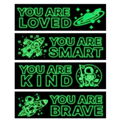 Robmoda astronaut wall sticker glows in the dark on a kids' bedroom wall for imaginative decor