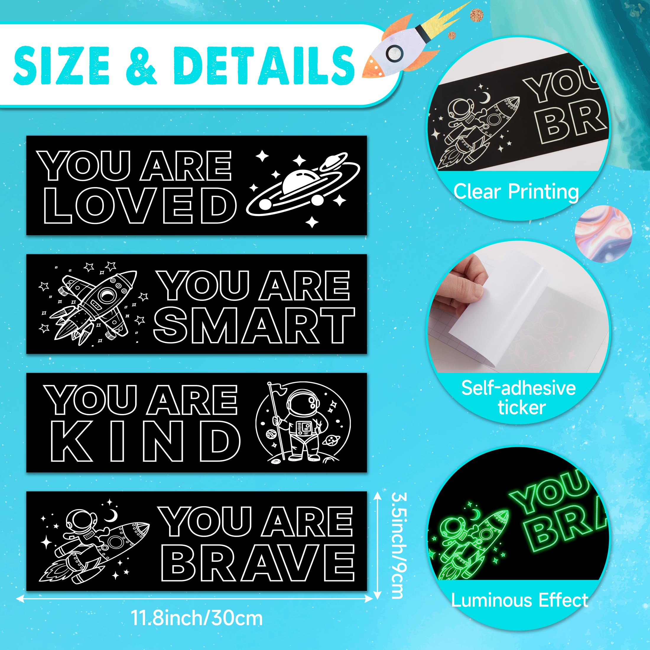 Robmoda space-themed wall stickers on a classroom wall for learning and play