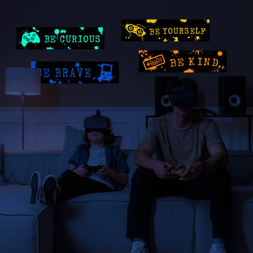 Robmoda gamer sticker inspirational wall decor highlights motivational quotes for play rooms.