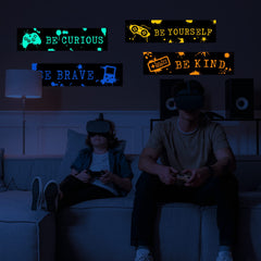 Robmoda gamer sticker inspirational wall decor highlights motivational quotes for play rooms.