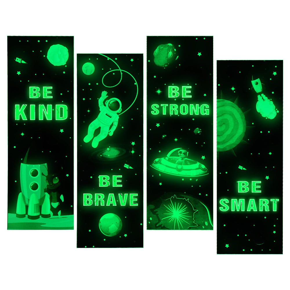 Robmoda glow stars wall decal for boys' room that shines softly at night.