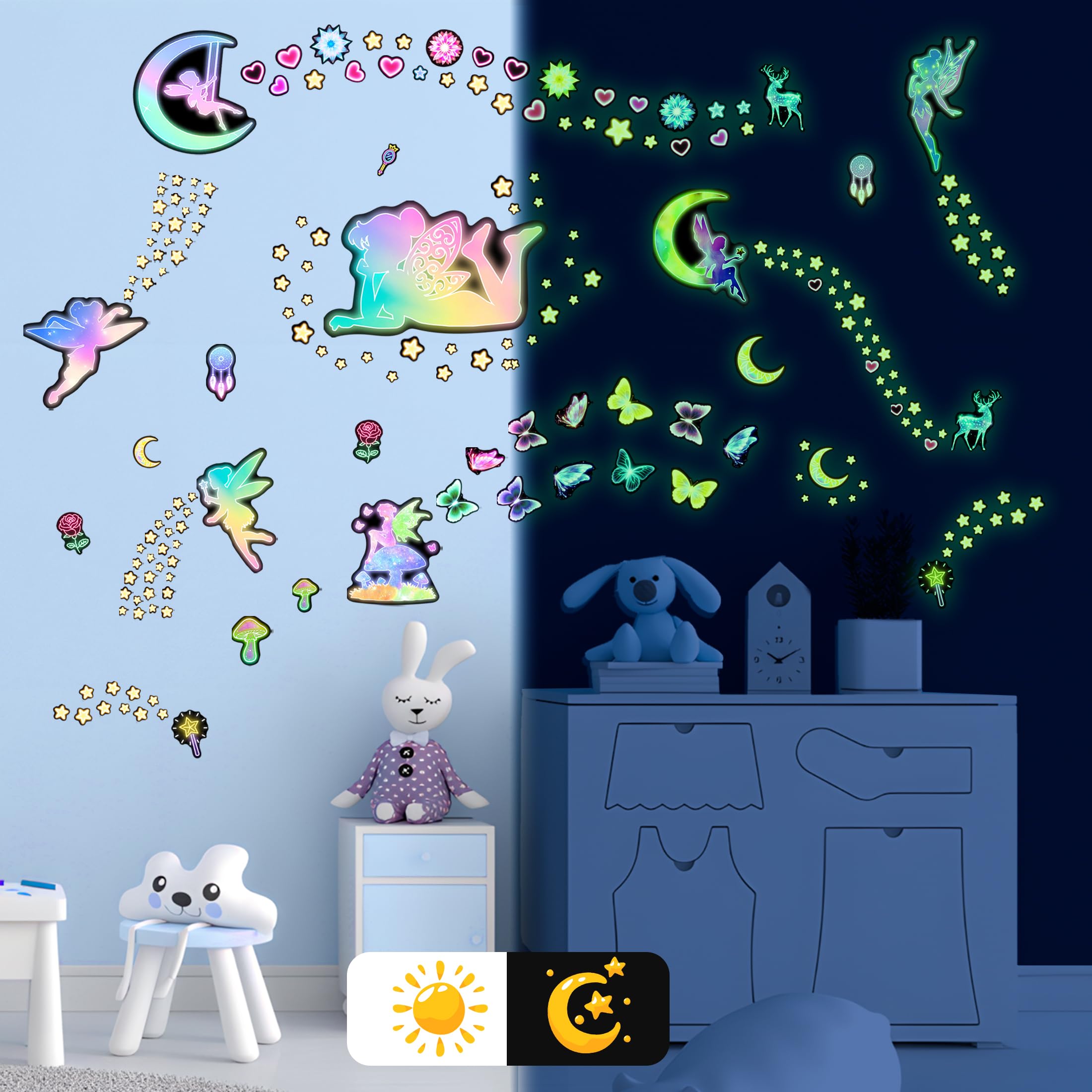 Robmoda hearts wall stickers create a playful bedroom accent