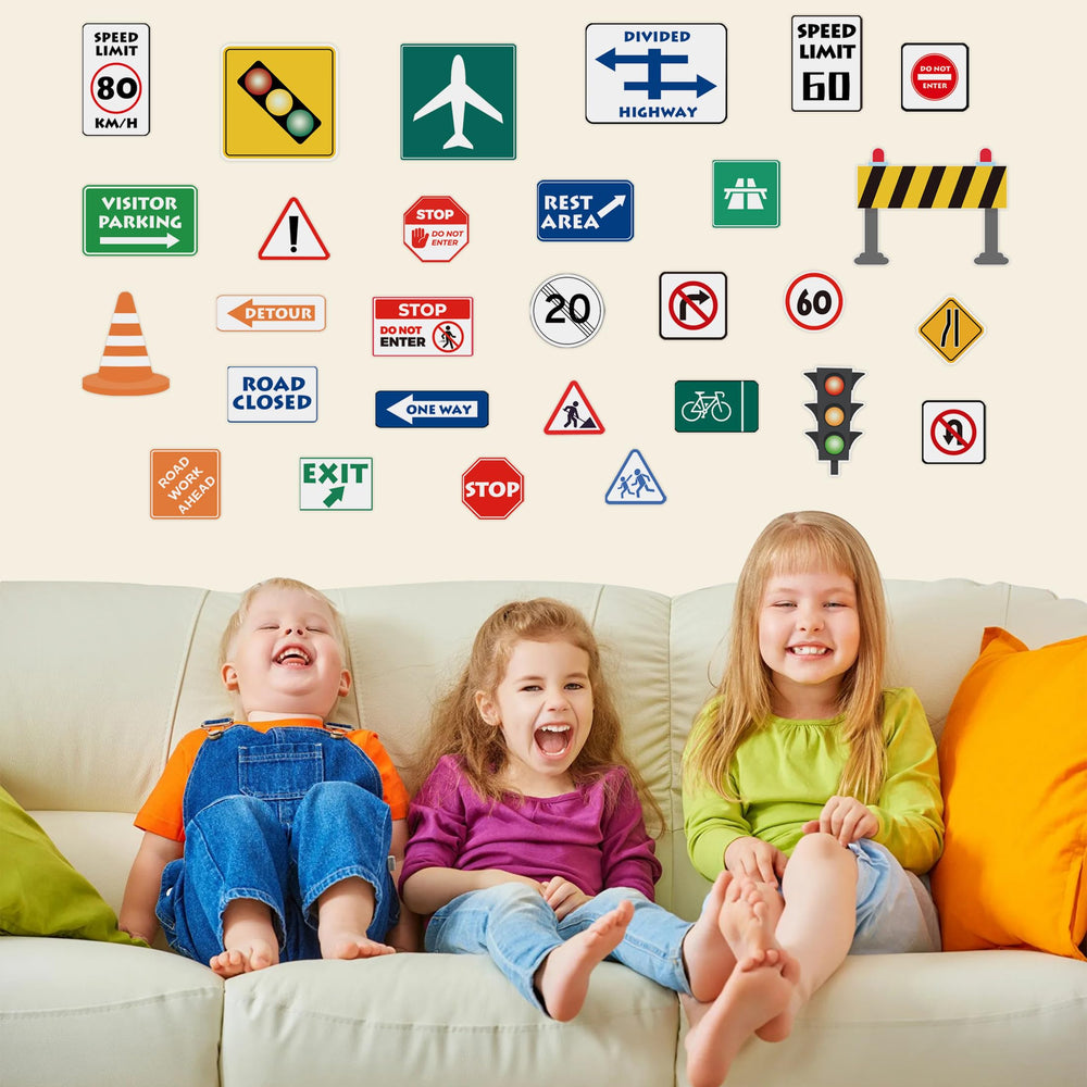 Robmoda no-passing sticker enhances interactive wall scenes for kids.