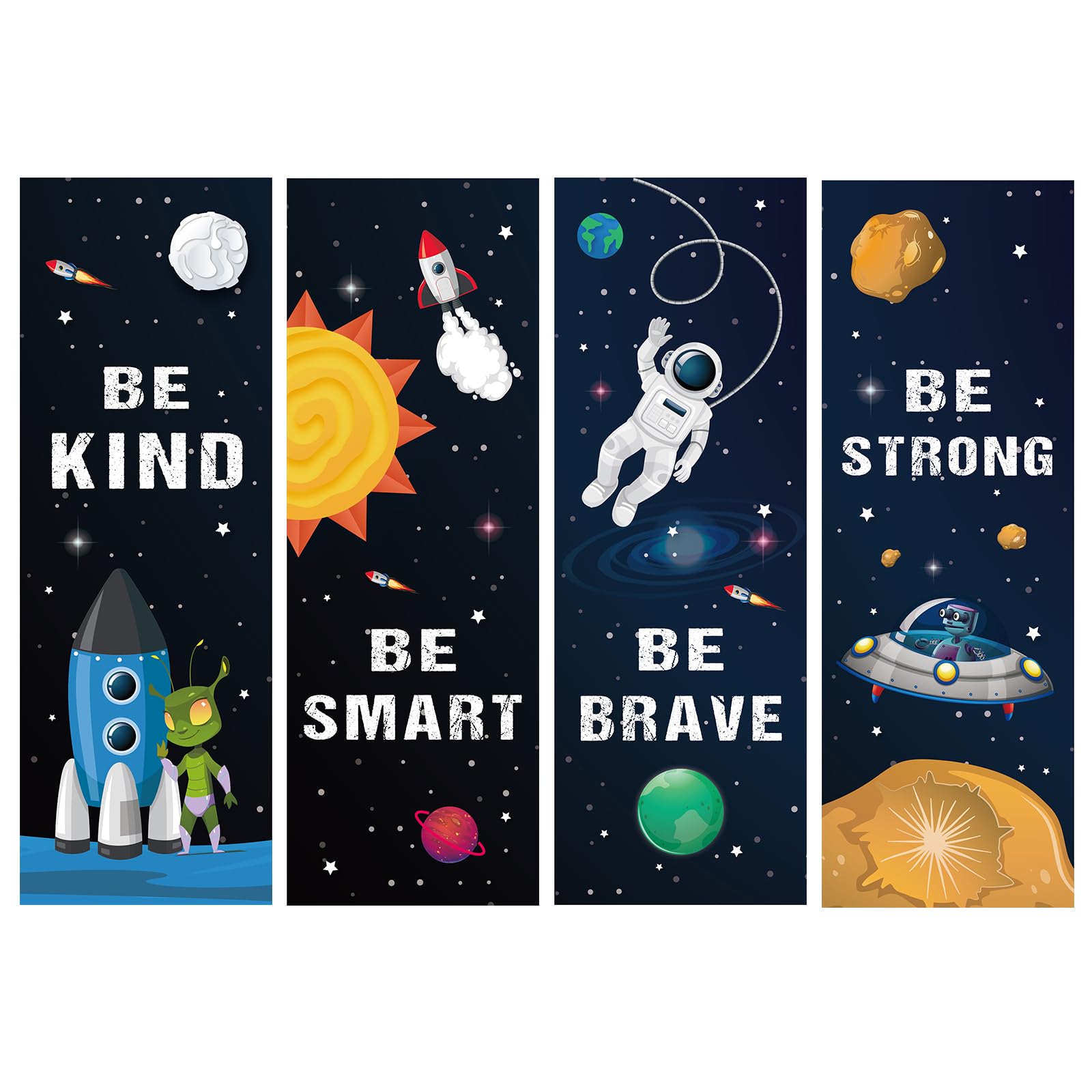 Robmoda planet space wall decal creates a playful, motivating space-themed backdrop.