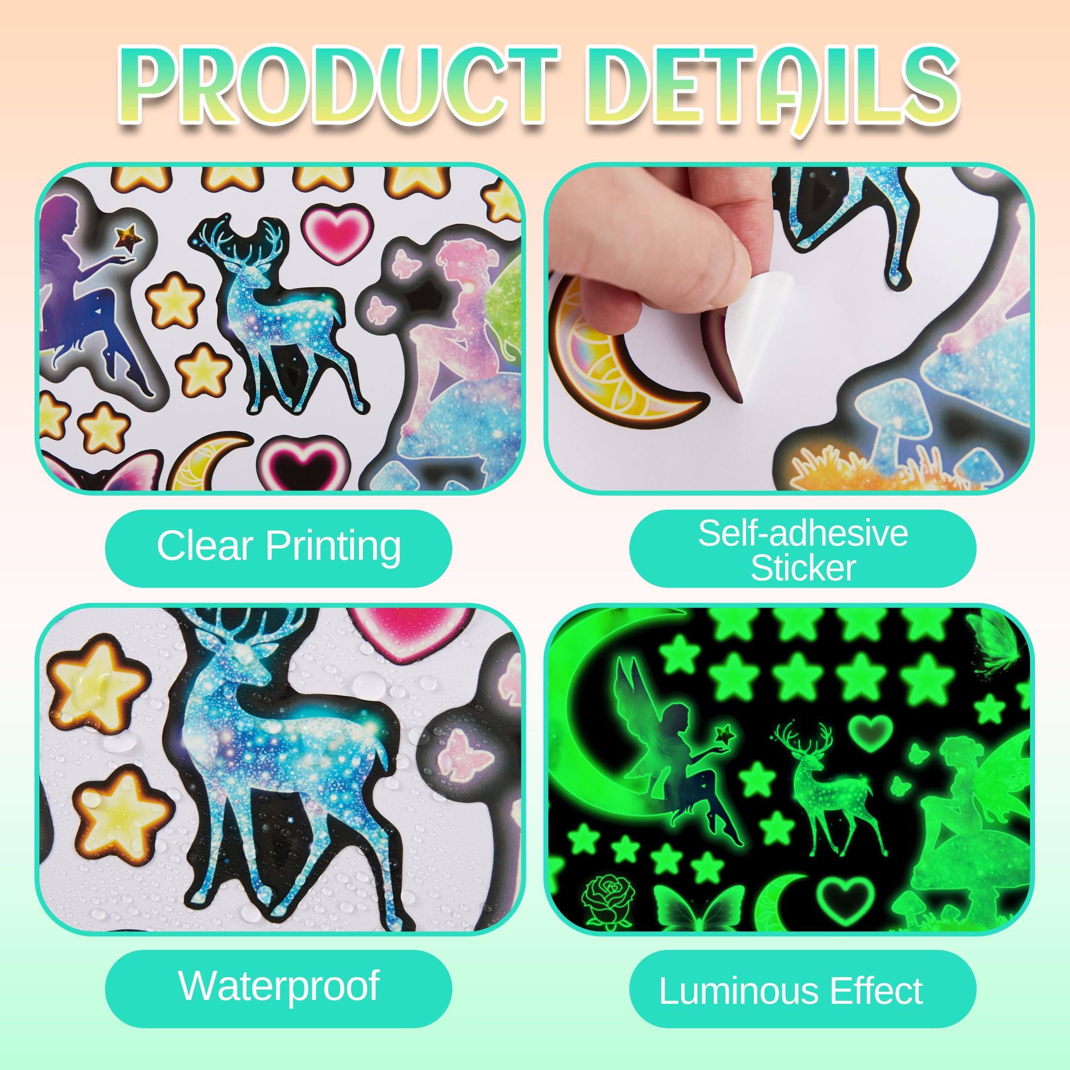 Robmoda playroom wall decor stickers are waterproof and reusable