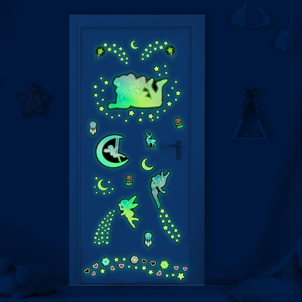 Robmoda stars wall stickers glow after light exposure