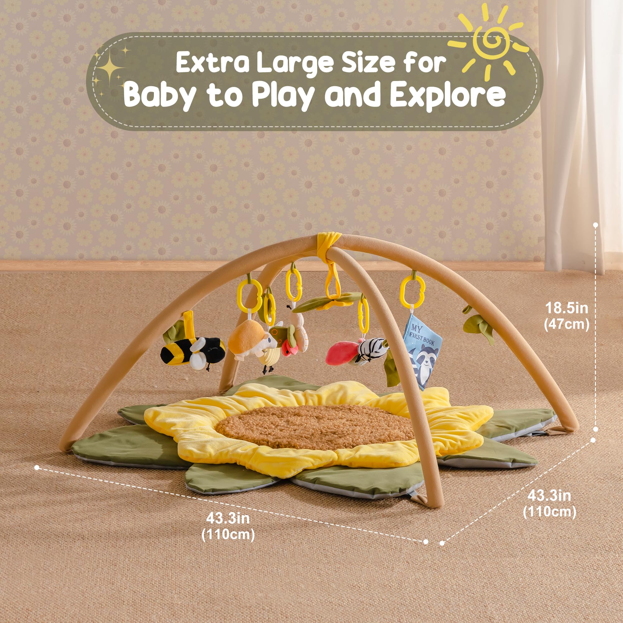 ROBOTIME Honeybee mirror encourages self-discovery and focus for infants.