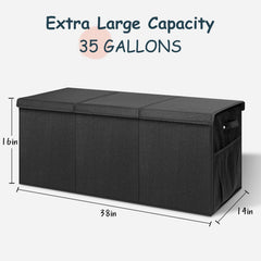 Rocamdo collapsible storage bin demonstrates space-saving design for play spaces.
