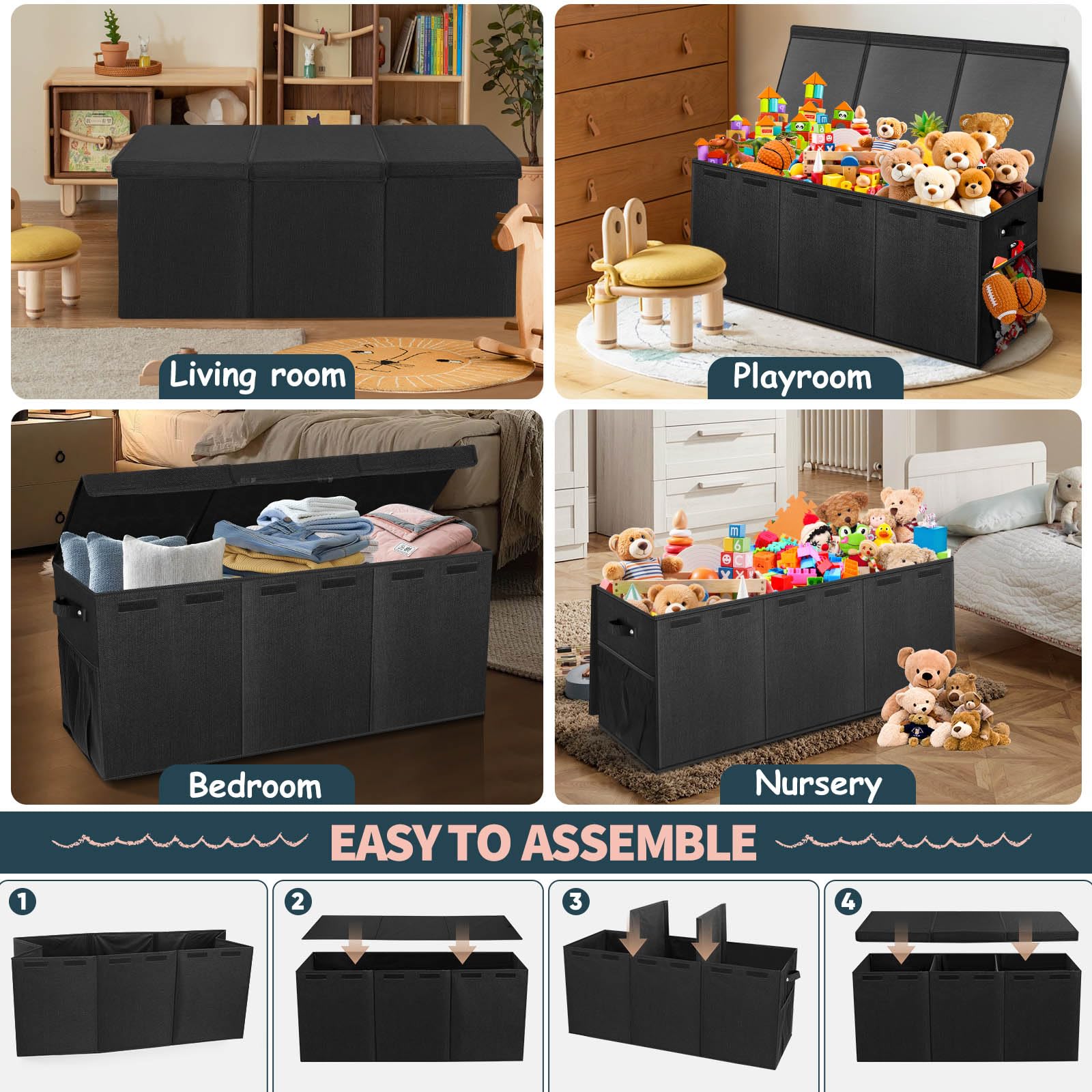 Rocamdo reinforced handles enable easy transport between rooms.