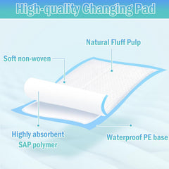 Rocinha disposable pad with leak-proof bottom protects beds and tables