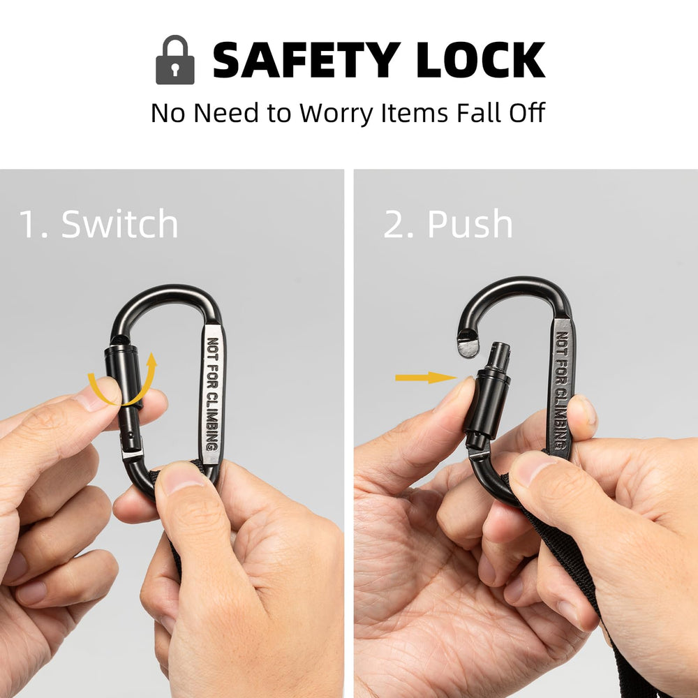 RockBROS handlebar hook security lock engaged during transport