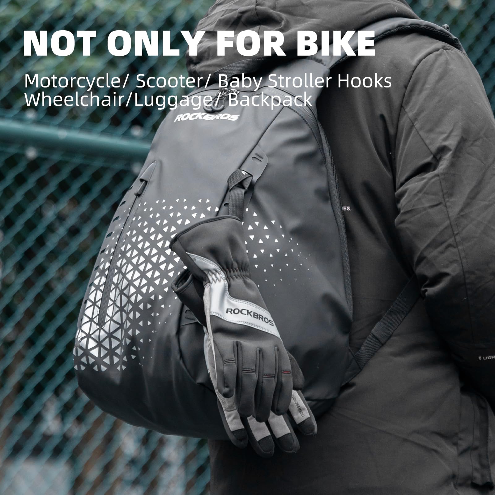RockBROS versatile hanger for bikes, strollers, wheelchairs and luggage