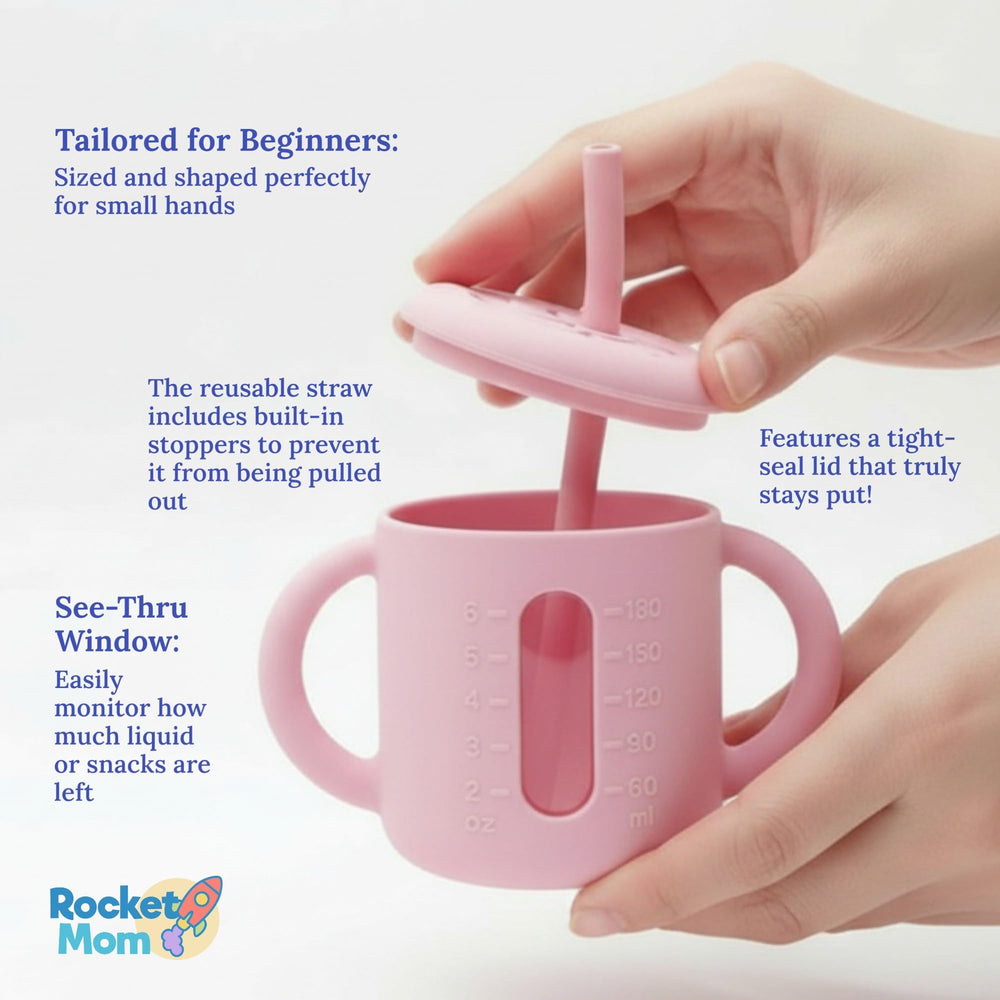 Rocket Mom dishwasher-safe design simplifies cleaning after meals.