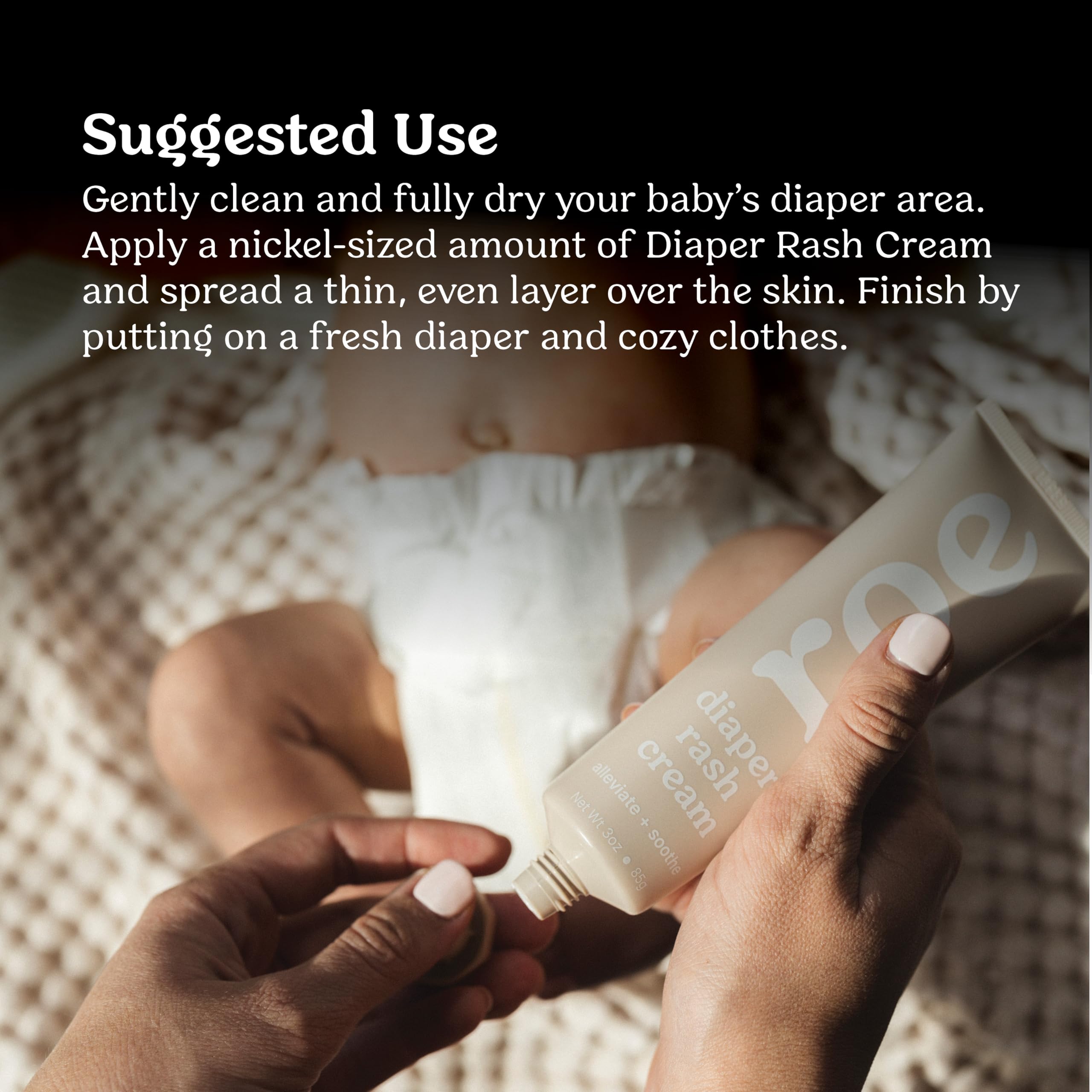 Roe Wellness quick-apply rash cream pictured for faster diaper changes