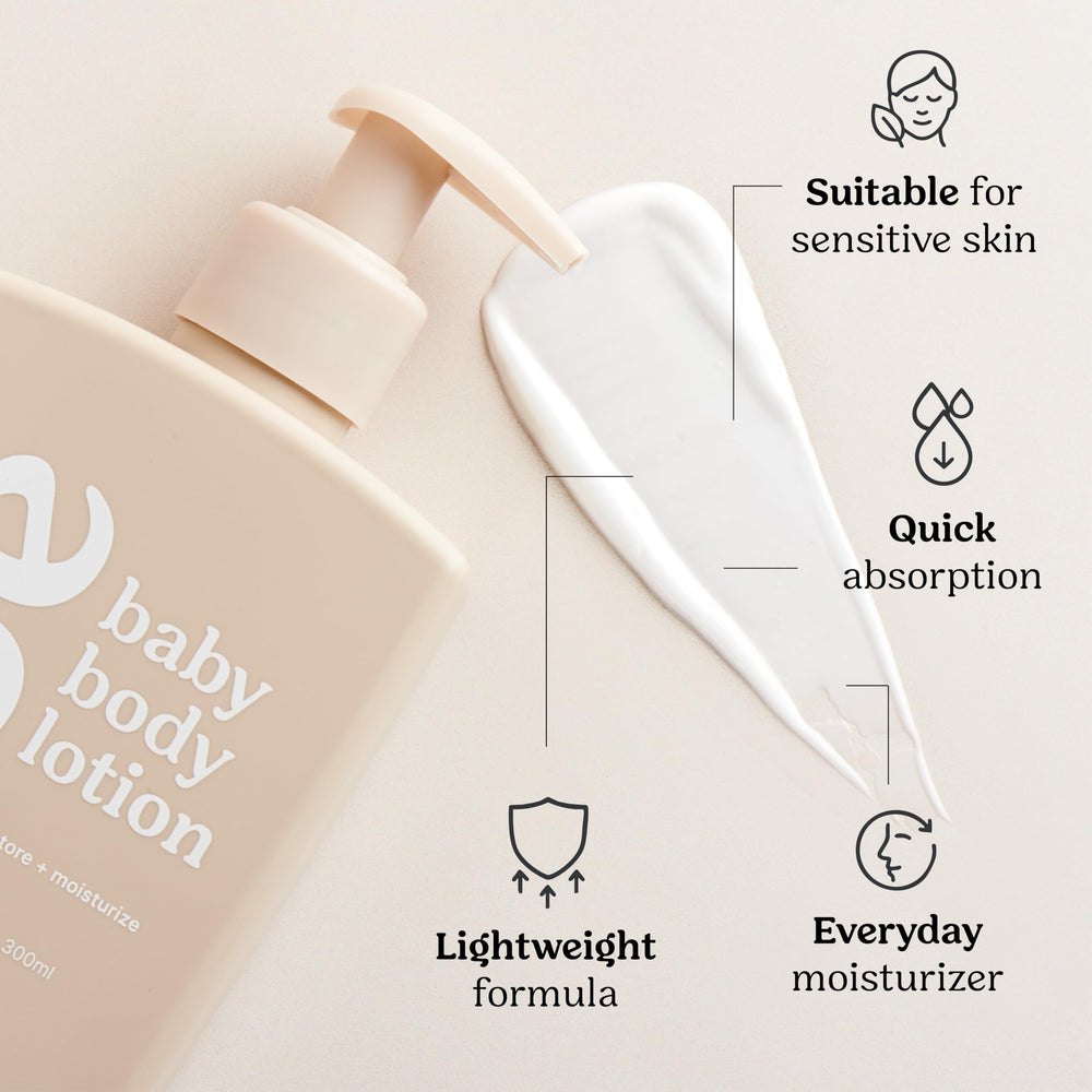 Roe Wellness soft-skin baby back after a gentle massage