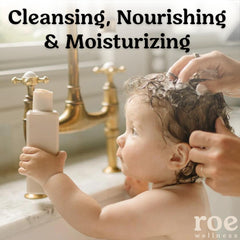 Roe Wellness foaming lather demonstrating mild cleansing for daily use