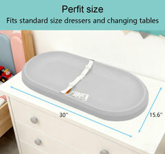 ROGSOUTH changing pad with foam and safety straps ensures comfortable diaper changes
