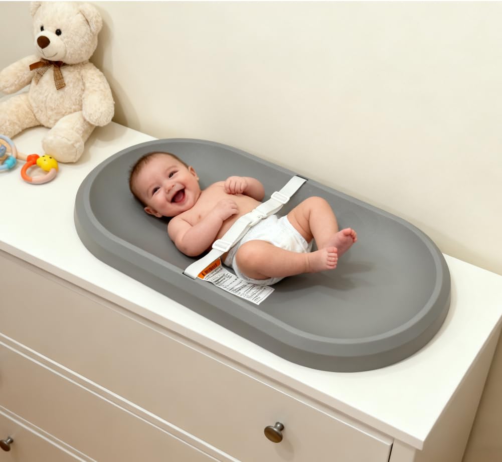 ROGSOUTH baby changing pad protective surface with contoured comfort for gentle diaper changes.
