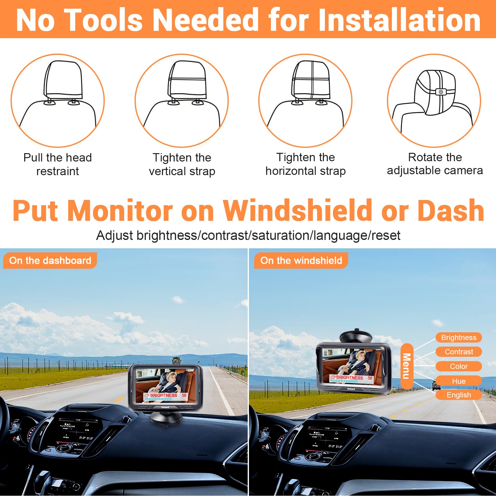 Rohent stable mount keeps camera steady on bumpy roads.