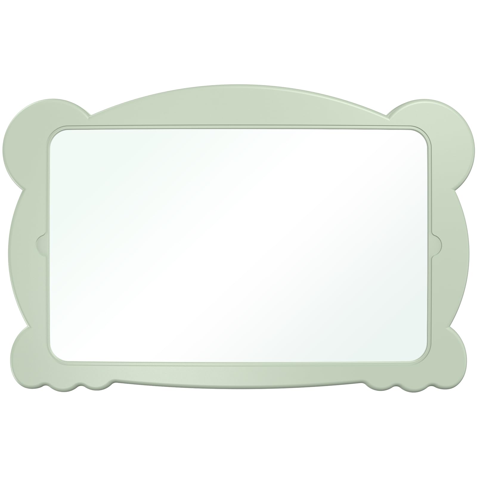 Rohent baby car mirror front view showing clear wide monitoring angle for rear-facing infant safety