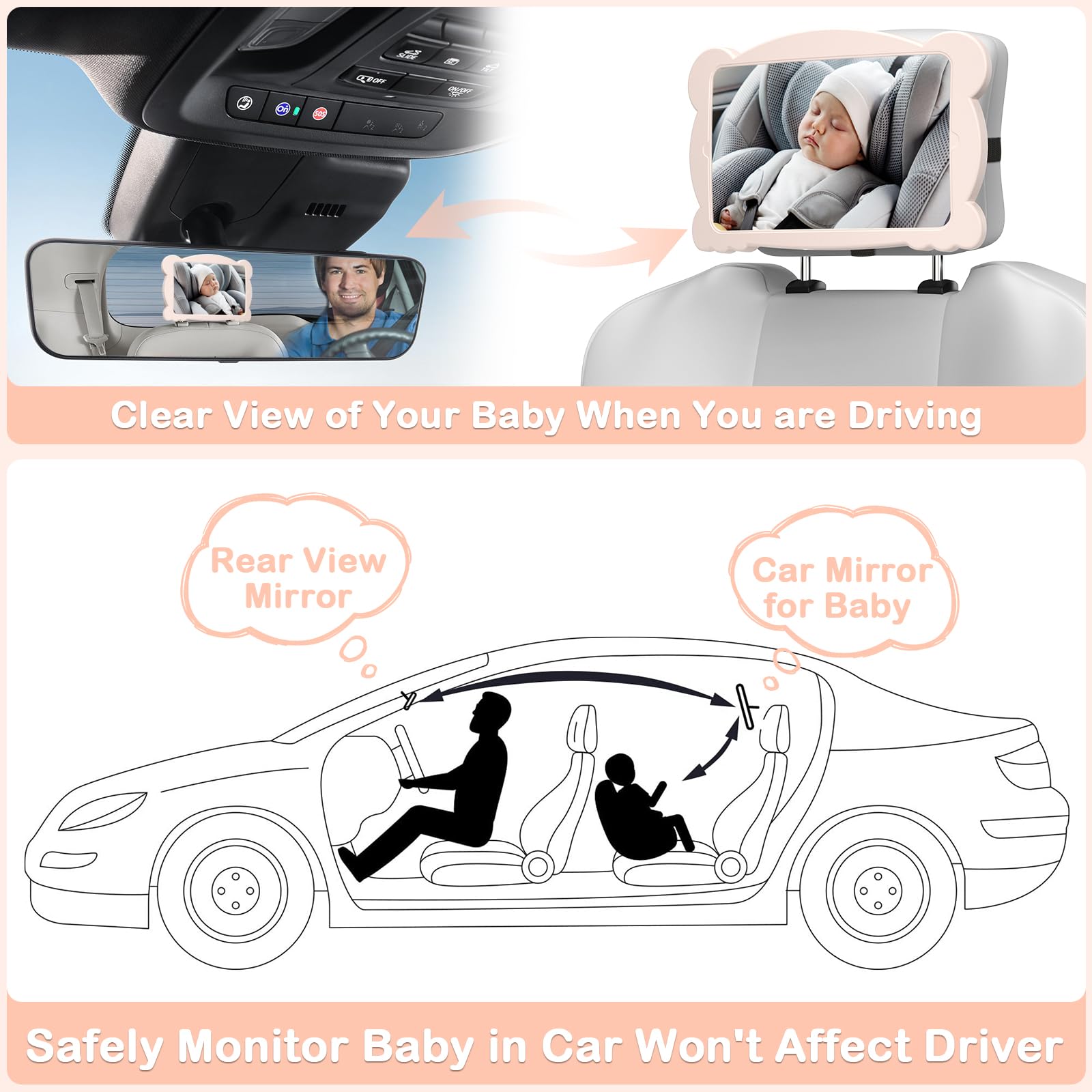 Rohent mirror installs in minutes with no tools required for quick setup.