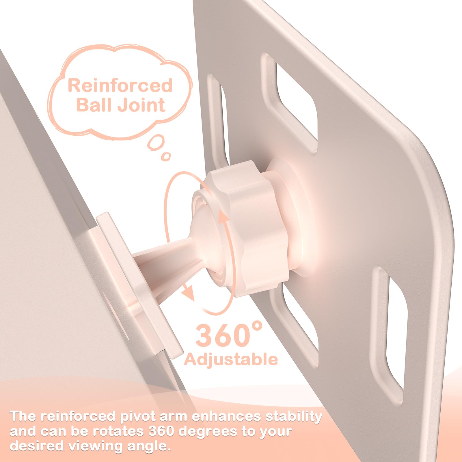 Rohent mirror features shatterproof construction and a non-slip base for stable monitoring.