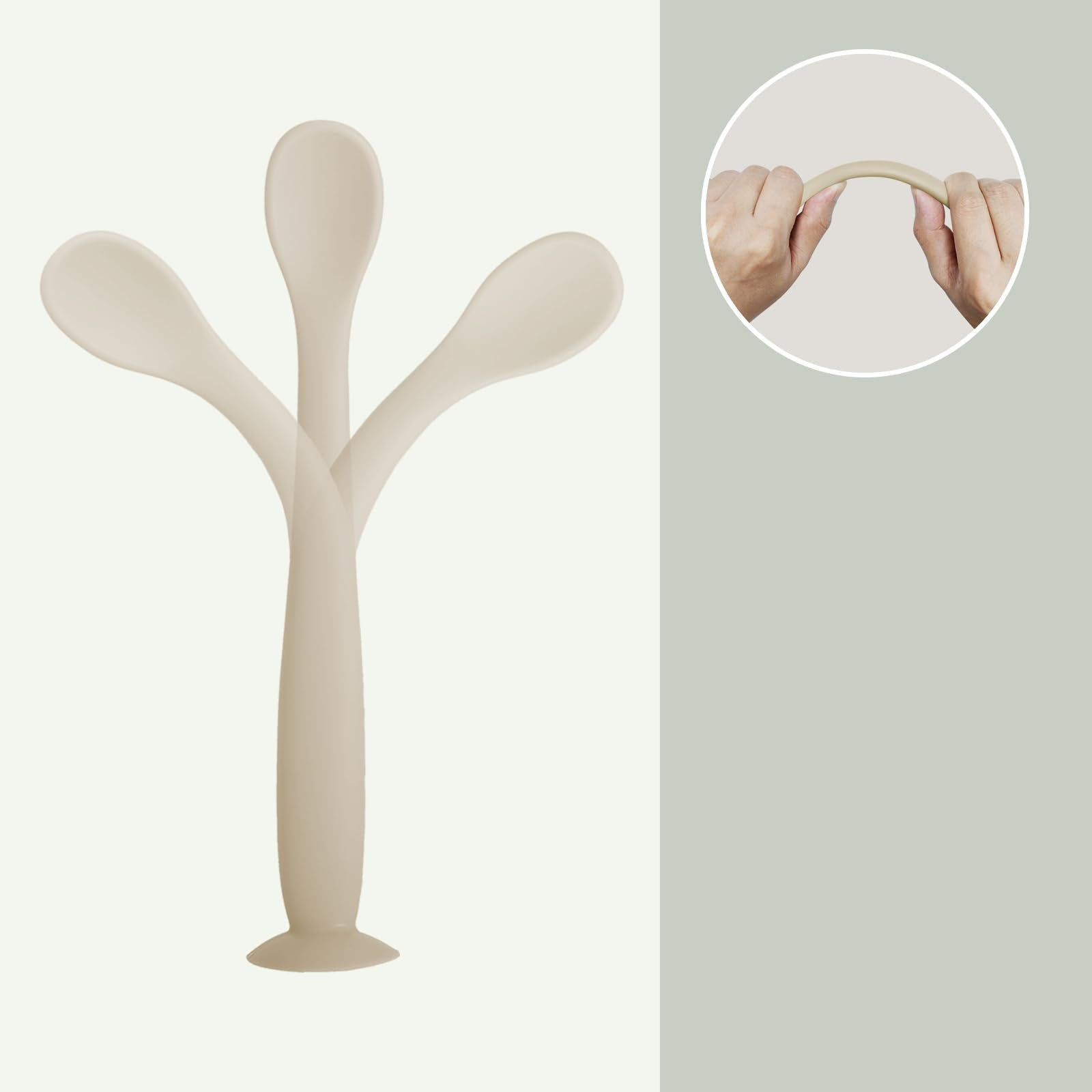 ROHISOM three-pack silicone spoons ideal for travel